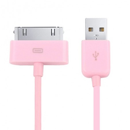 Câble de synchronisation USB pour iPhone 4 & 4S 1m Rose