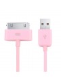 Câble de synchronisation USB pour iPhone 4 & 4S 1m Rose