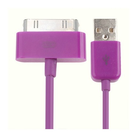 Câble de synchronisation USB pour iPhone 4 & 4S 1m Violet