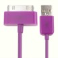 Câble de synchronisation charge USB 1m Violet pour iPhone 4 & 4S iPad 2 3 4