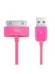 Câble de synchronisation USB pour iPhone 4 & 4S 1m Magenta