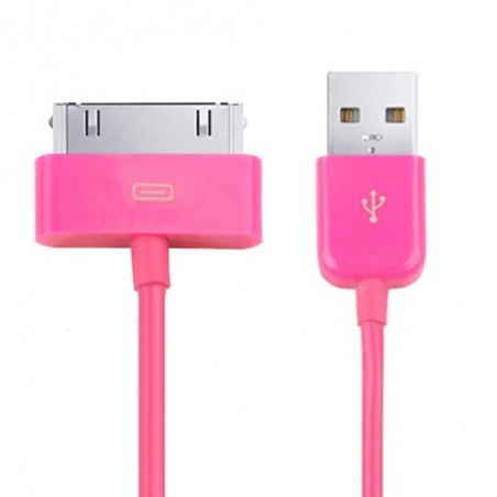 Câble de synchronisation USB pour iPhone 4 & 4S 1m Magenta