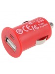 Chargeur de voiture Allume Cigare USB 12/24V 5V 1A Rouge