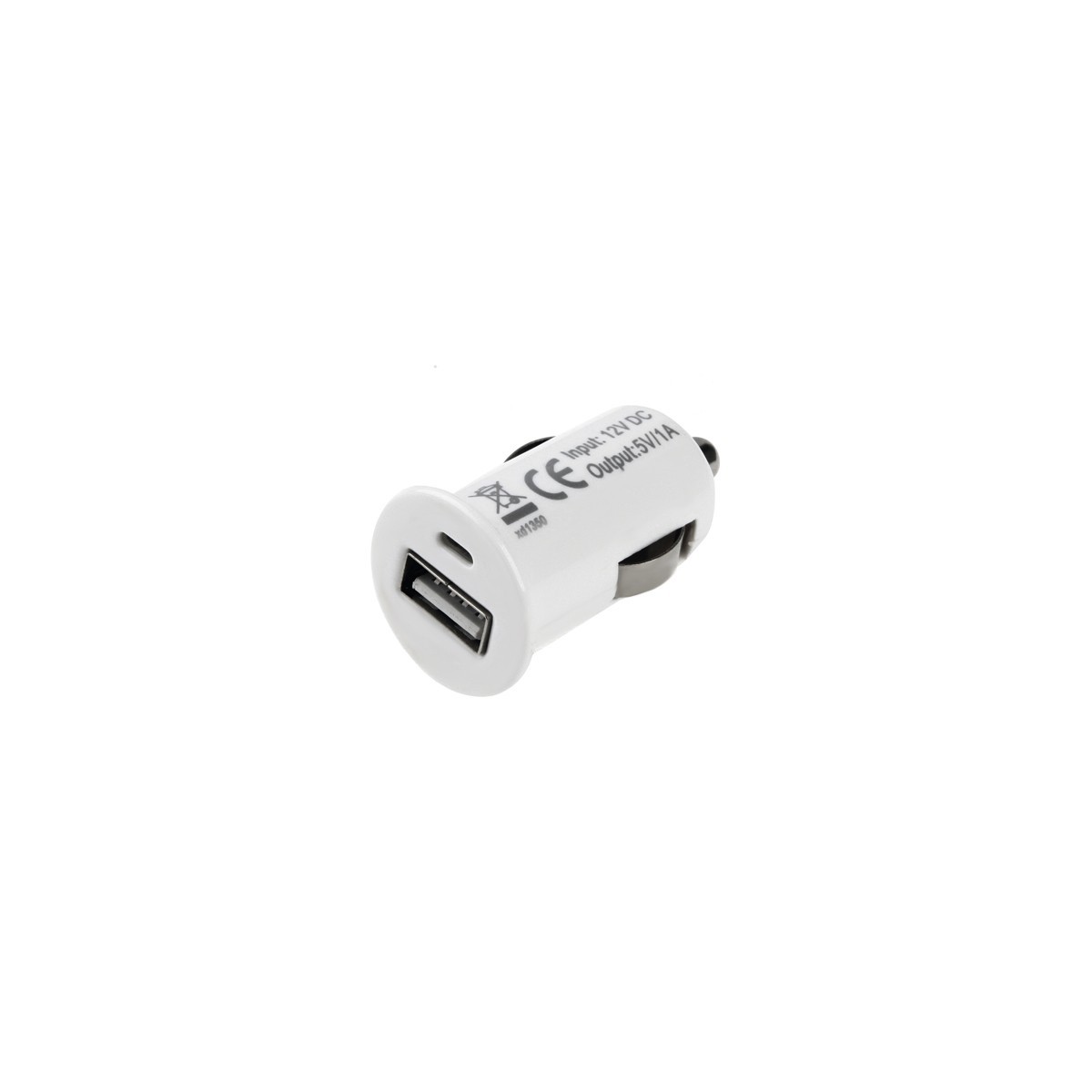 Chargeur de voiture Allume Cigare USB 12/24V 5V 1A Blanc