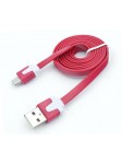 Câble chargeur plat 1m Micro usb Rouge