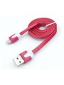 Câble chargeur plat 1m Micro usb Rouge