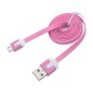 Câble chargeur plat 1m Micro usb Rose Câble chargeur plat 1m Micro usb Rose