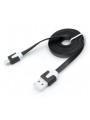 Câble chargeur plat 1m Micro usb Noir