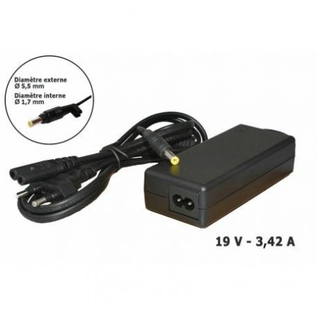Chargeur de batterie ordinateur portable Acer 19V 3.42A 5.5 x 1.7 mm