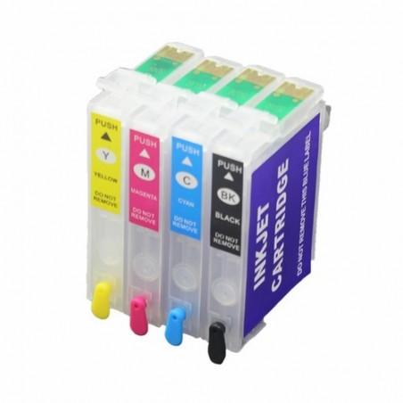 4 Cartouches rechargeables Epson T0611-0614