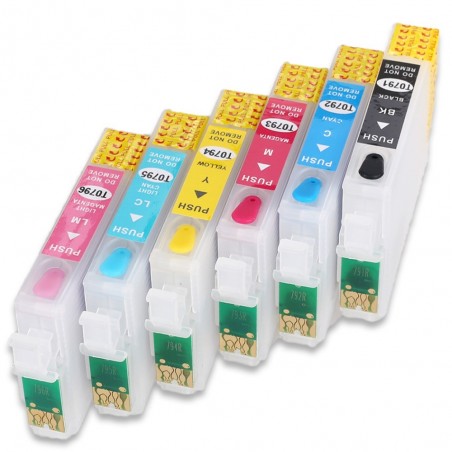 6 Cartouches rechargeables Epson T0791-0796