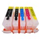 5 Cartouches rechargeables Canon PGI-5 CLI-8