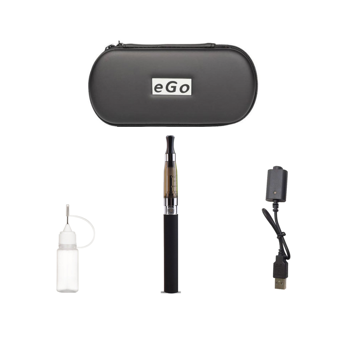 Cigarette Electronique vaprizer Ego Ce4 1,6ml atomiseur batterie 900 mAh Noir + Cas