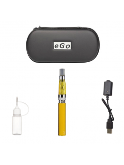 Cigarette Electronique vaprizer Ego Ce4 1,6ml atomiseur batterie 900 mAh Jaune + Cas