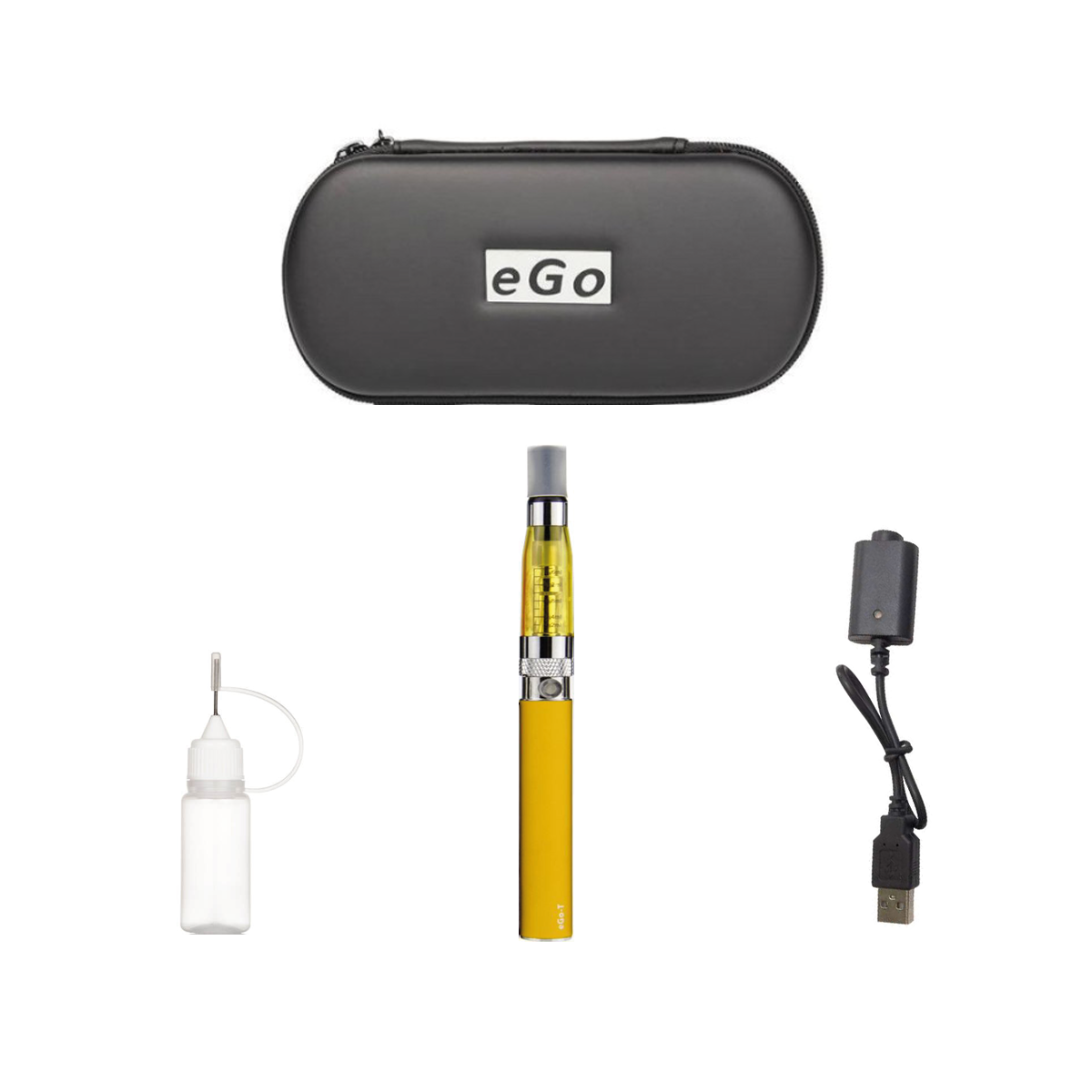 Cigarette Electronique vaprizer Ego Ce4 1,6ml atomiseur batterie 900 mAh Jaune + Cas