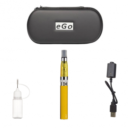 Cigarette Electronique vaprizer Ego Ce4 1,6ml atomiseur batterie 900 mAh Jaune + Cas