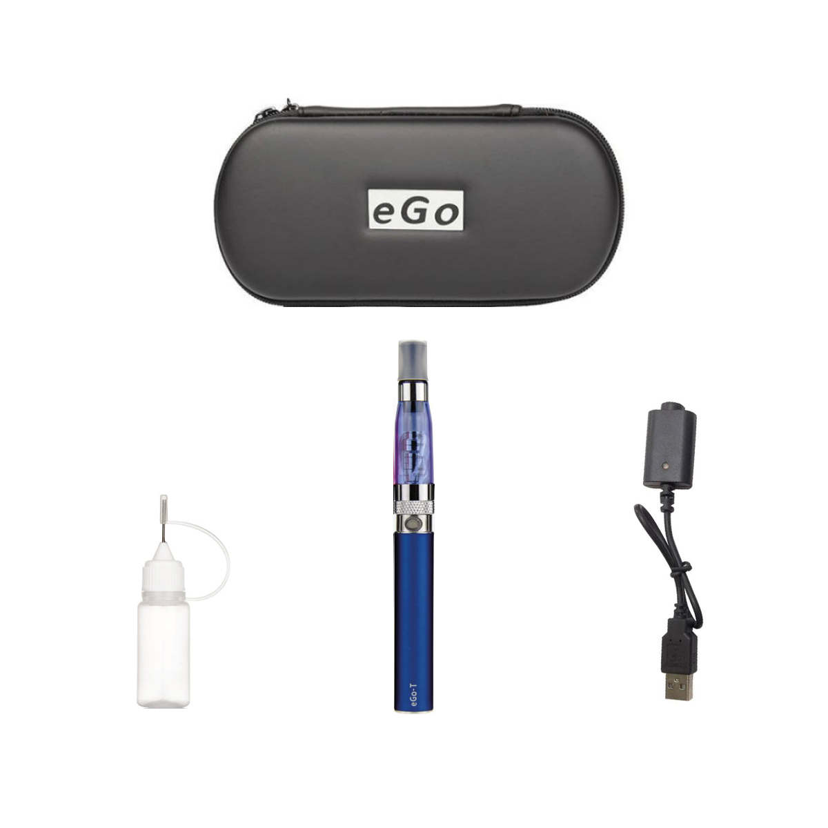 Cigarette Electronique vaprizer Ego Ce4 1,6ml atomiseur batterie 900 mAh Foncé Bleu + Cas