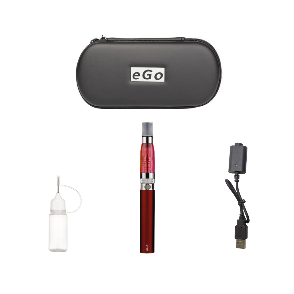 Cigarette Electronique vaprizer Ego Ce4 1,6ml atomiseur batterie 900 mAh Rouge + Cas
