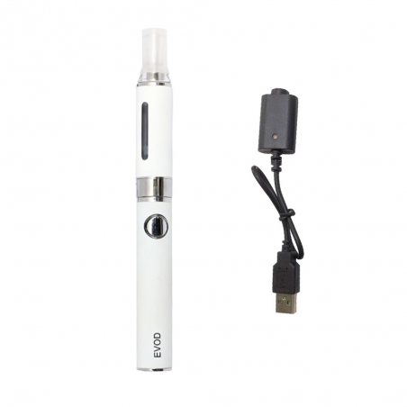 Cigarette Electronique vaprizer EVOD 1,5ml atomiseur batterie 900 mAh Blanc