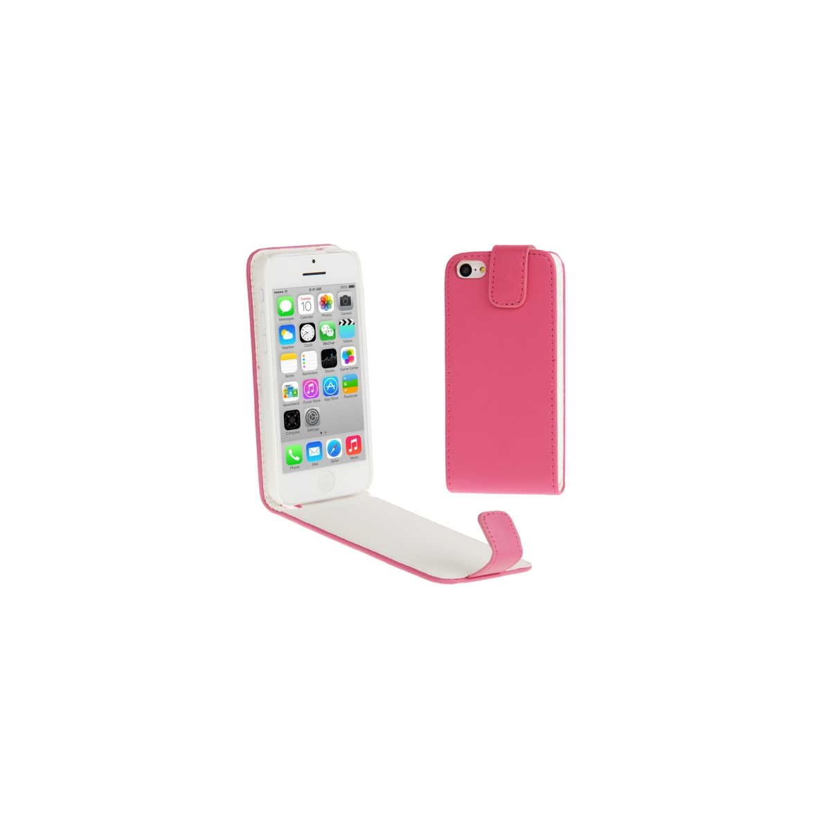 Etui à Clapet Ultra-Fin pour iPhone 5C Rose