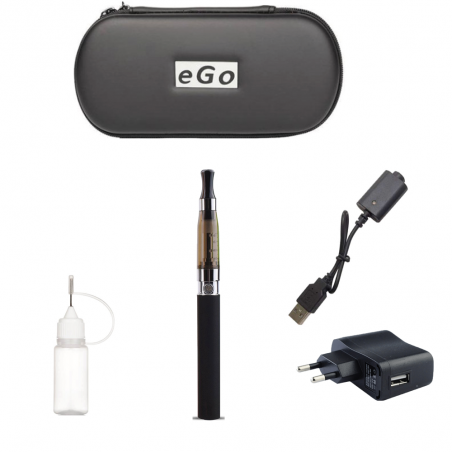 Cigarette Electronique vaprizer Ego Ce4 1,6ml atomiseur batterie 900 mAh Noir + Cas + Chargeur
