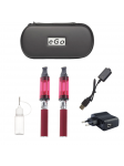 2 Cigarettes Electronique vaprizer Ego-Ce9 double stem 5ml atomiseur batterie 900 mAh Rouge + Cas + Charguer