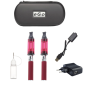 2 Cigarettes Electronique vaprizer Ego-Ce9 double stem 5ml atomiseur batterie 900 mAh Rouge + Cas + Charguer