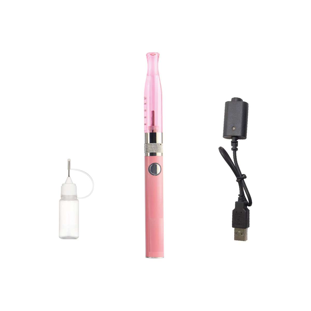 Cigarette Electronique vaprizer Ego H2, 2-ml atomiseur batterie 900 mAh, no cotton, Rose