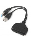 Câble Adaptateur pour Les disques de 2,5 Pouces à l'USB 3.0 ou 2.0 et Le connecteur SATA pour Disque Dur 2.5" PC SSD + HDD et 2,