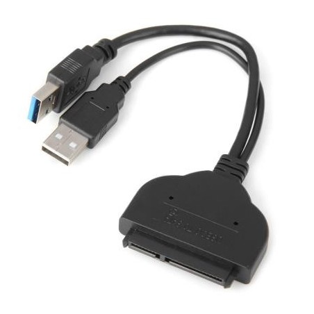 Câble Adaptateur pour Les disques de 2,5 Pouces à l'USB 3.0 ou 2.0 et Le connecteur SATA pour Disque Dur 2.5" PC SSD + HDD et 2,