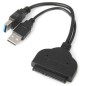 Câble Adaptateur pour Les disques de 2,5 Pouces à l'USB 3.0 ou 2.0 et Le connecteur SATA pour Disque Dur 2.5" PC SSD + HDD et 2, Câble Adaptateur pour Les disques de 2,5 Pouces à l'USB 3.0 ou 2.0 et Le connecteur SATA pour Disque Dur 2.5" PC SSD + HDD et 2,