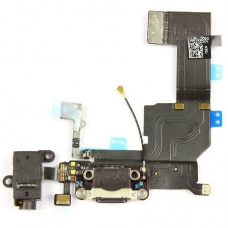NAPPE DOCK CONNECTEUR DE CHARGE ET JACK POUR IPHONE 5C NOIR