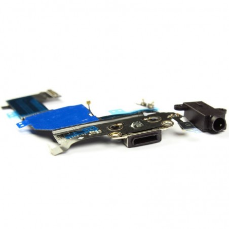 NAPPE DOCK CONNECTEUR DE CHARGE ET JACK POUR IPHONE 5C NOIR
