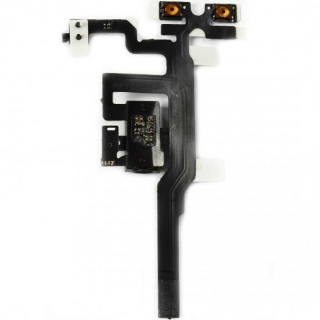 Nappe prise jack vibreur volume audio iPhone 4S Noir