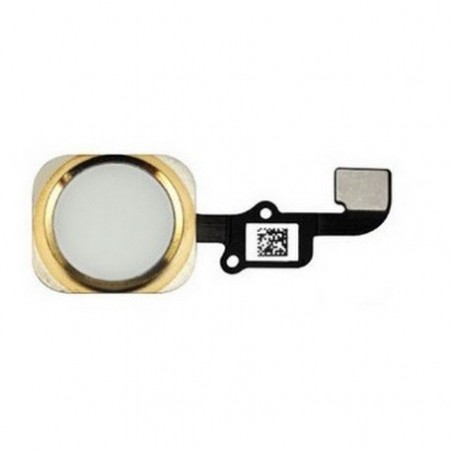 BOUTON HOME + NAPPE POUR IPHONE 6 BLANC-OR