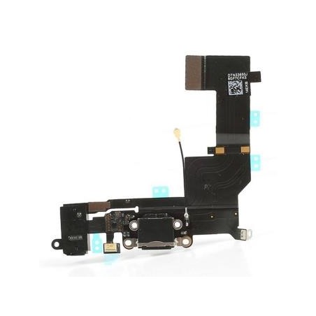 NAPPE DOCK CONNECTEUR DE CHARGE ET JACK POUR IPHONE 5S NOIR