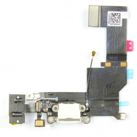 NAPPE DOCK CONNECTEUR DE CHARGE ET JACK POUR IPHONE 5S BLANC
