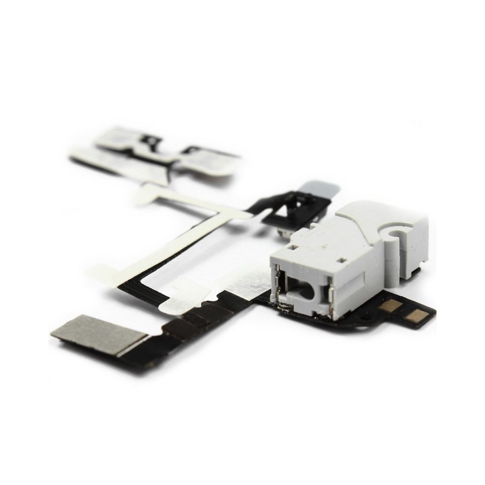 Nappe Connectique Jack Pour IPhone 4 - Vibreur Et Volume Audio, Couleur Noire, Neuf (modèles A1349, A1332)
