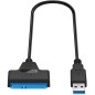 Adaptateur USB 3.0 SATA 2.5 SSD-HDD BLEU 20cm