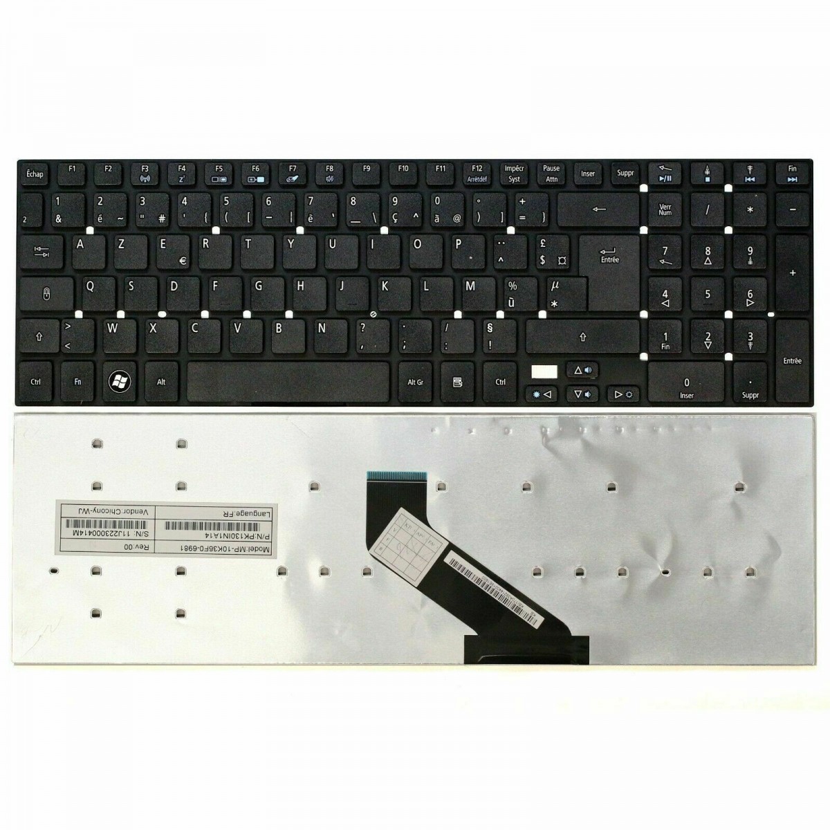 Clavier Azerty Français pour Packard Bell EasyNote LS11SB LS11HR