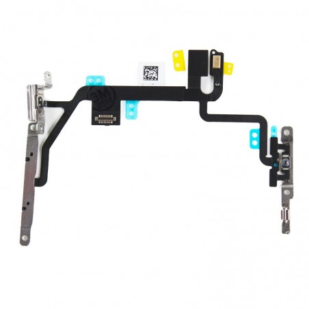 Nappe flex bouton power volume vibreur flash avec pièce métallique pour iPhone 8