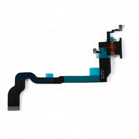 Nappe dock flex connecteur de charge Noir avec micro et antenne pour iPhone X