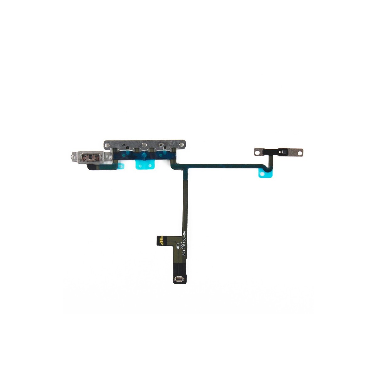 Nappe flex bouton volume vibreur avec pièce métallique assemblé pour iPhone X