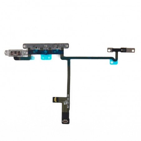 Nappe flex bouton volume vibreur avec pièce métallique assemblé pour iPhone X