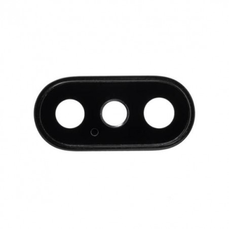 Lentille Vitre Cache caméra arrière pour iPhone X Noir