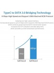 Adaptateur Type-C SATA 2.5 SSD-HDD BLEU