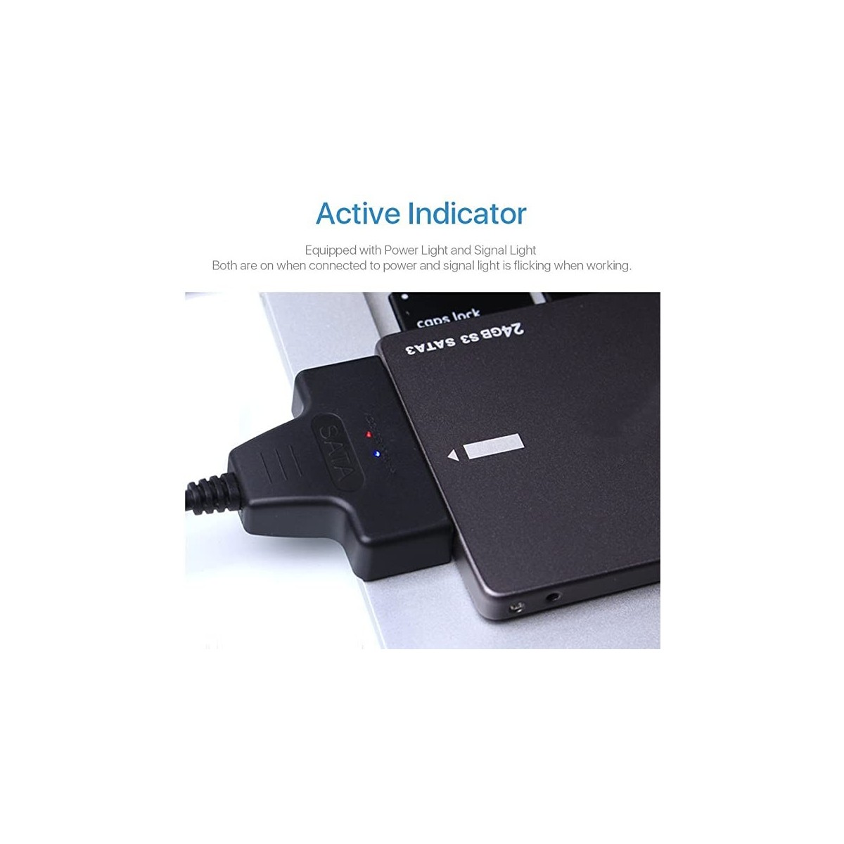Adaptateur Type-C SATA 2.5 SSD-HDD BLEU