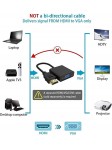 HDMI vers VGA 1080P Plaqué d'or Mâle à Femelle Câble Adaptateur Convertisseur Hd