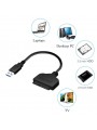 Câble Adaptateur pour Les disques de 2,5 Pouces à l'USB 3.0 ou 2.0 et Le connecteur SATA pour Disque Dur 2.5"PC SSD + HDD et 2,5