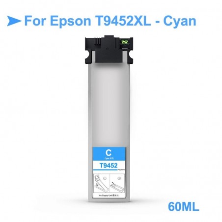 1 Cartouche d'encre cyan compatible Epson T9452XL 60ml